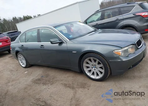 2003 BMW 745Li из США, поврежденный, VIN WBAGN63473DS44532